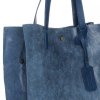 GEANȚĂ DIN PIELE shopper bag Vera Pelle bleumarin 205454